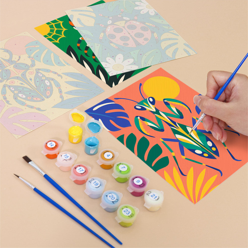 Vivid Tropical Insects mini paint by numbers – image 12