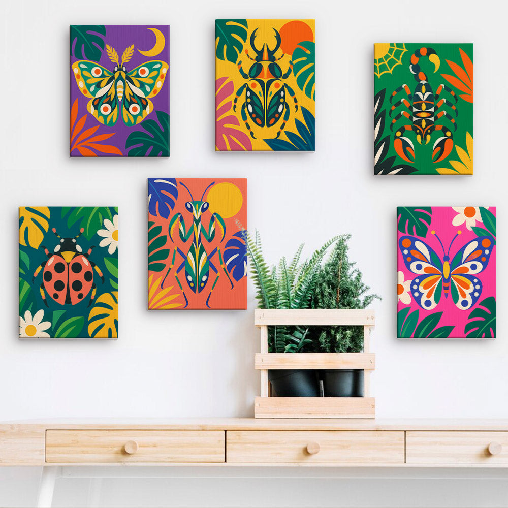 Vivid Tropical Insects mini paint by numbers – image 15