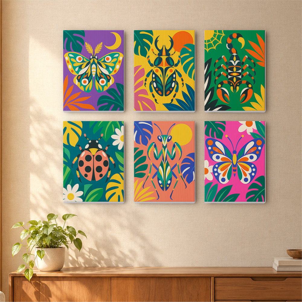 Vivid Tropical Insects mini paint by numbers – image 16