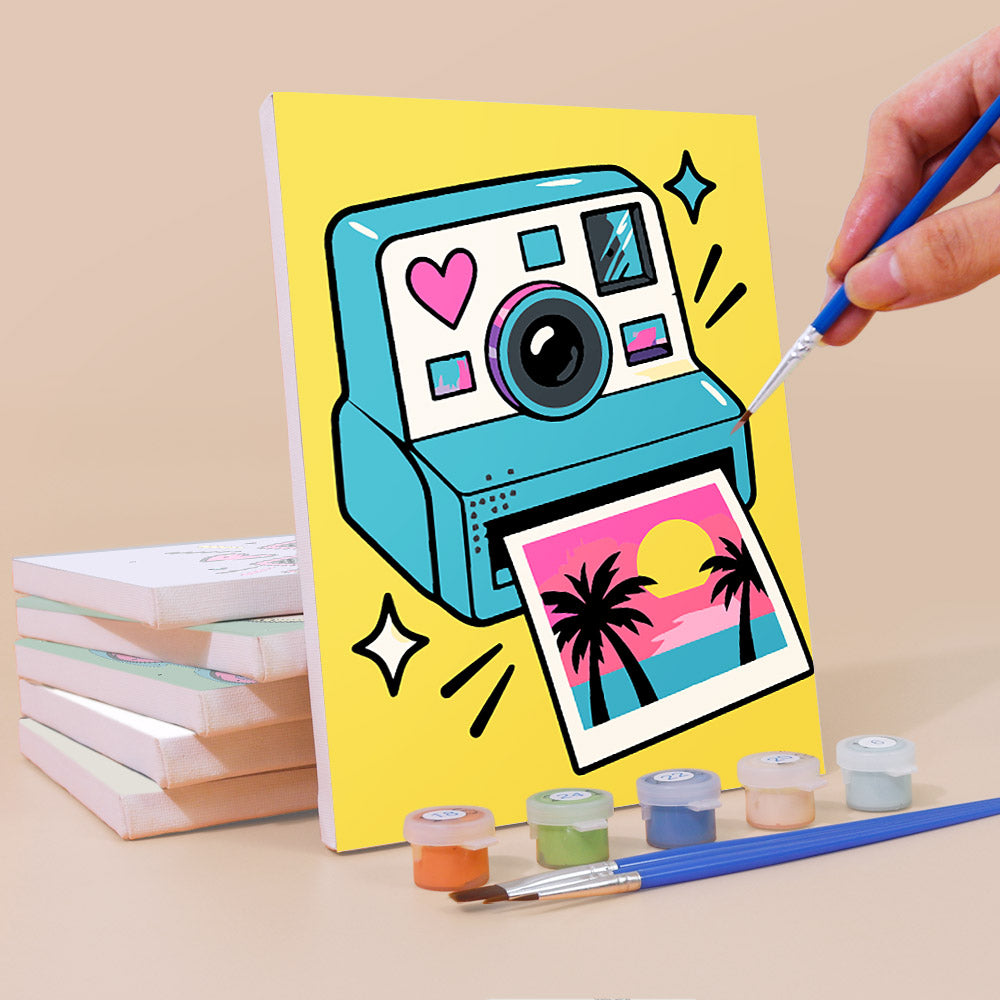 Heart Shades and Roller Skates mini paint by numbers – image 3
