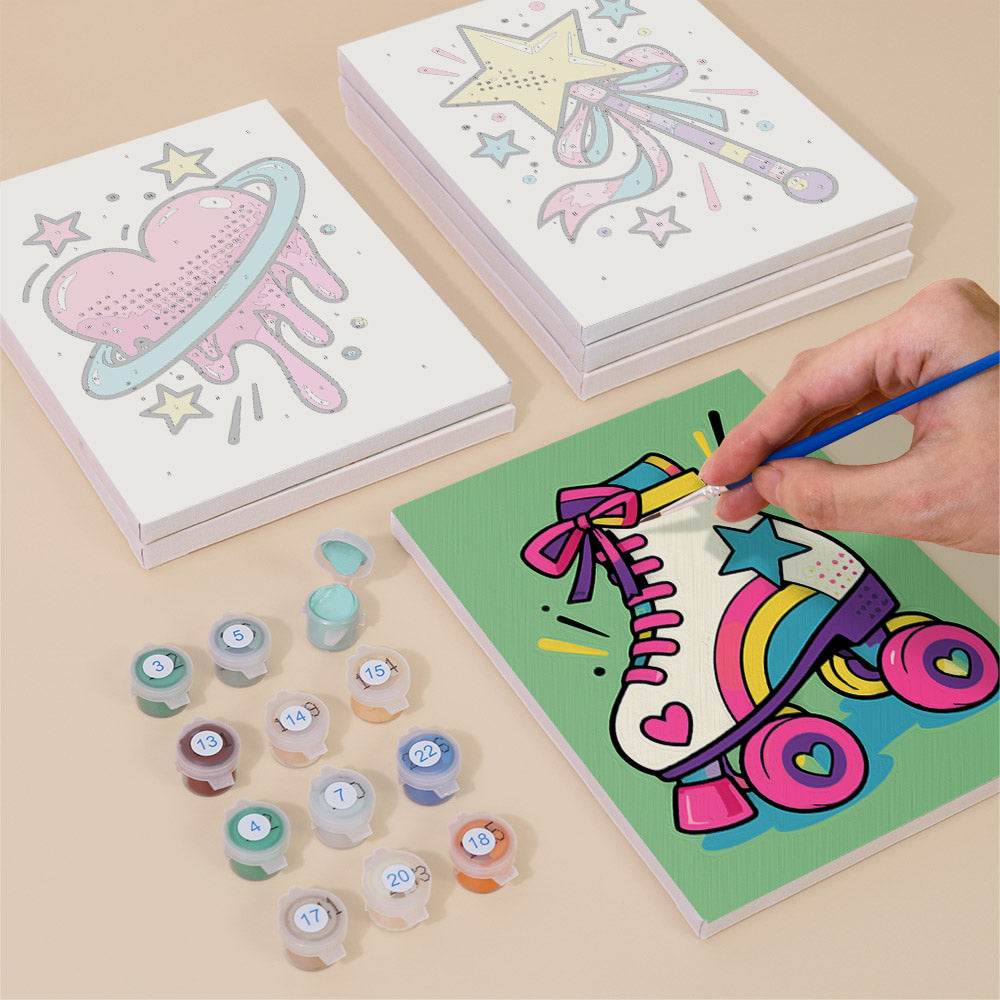 Heart Shades and Roller Skates mini paint by numbers – image 4
