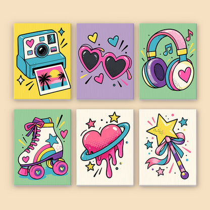 Heart Shades and Roller Skates mini paint by numbers – image 8