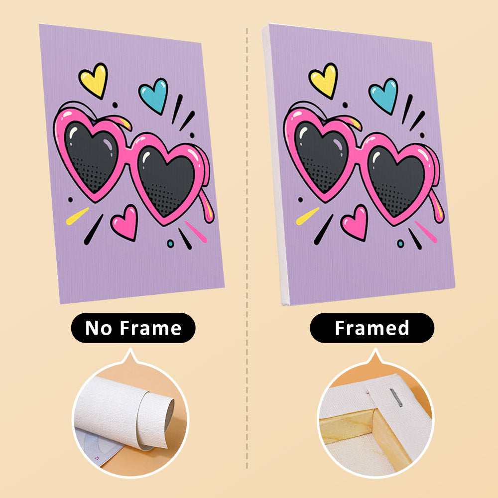 Heart Shades and Roller Skates mini paint by numbers – image 13