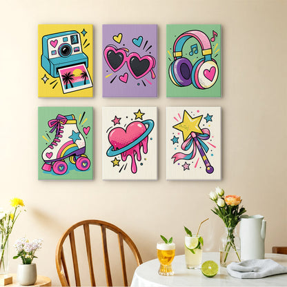 Heart Shades and Roller Skates mini paint by numbers – image 14