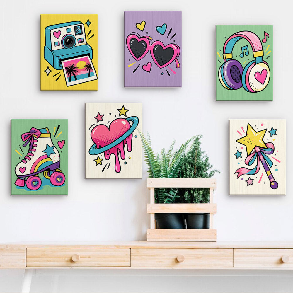 Heart Shades and Roller Skates mini paint by numbers – image 15