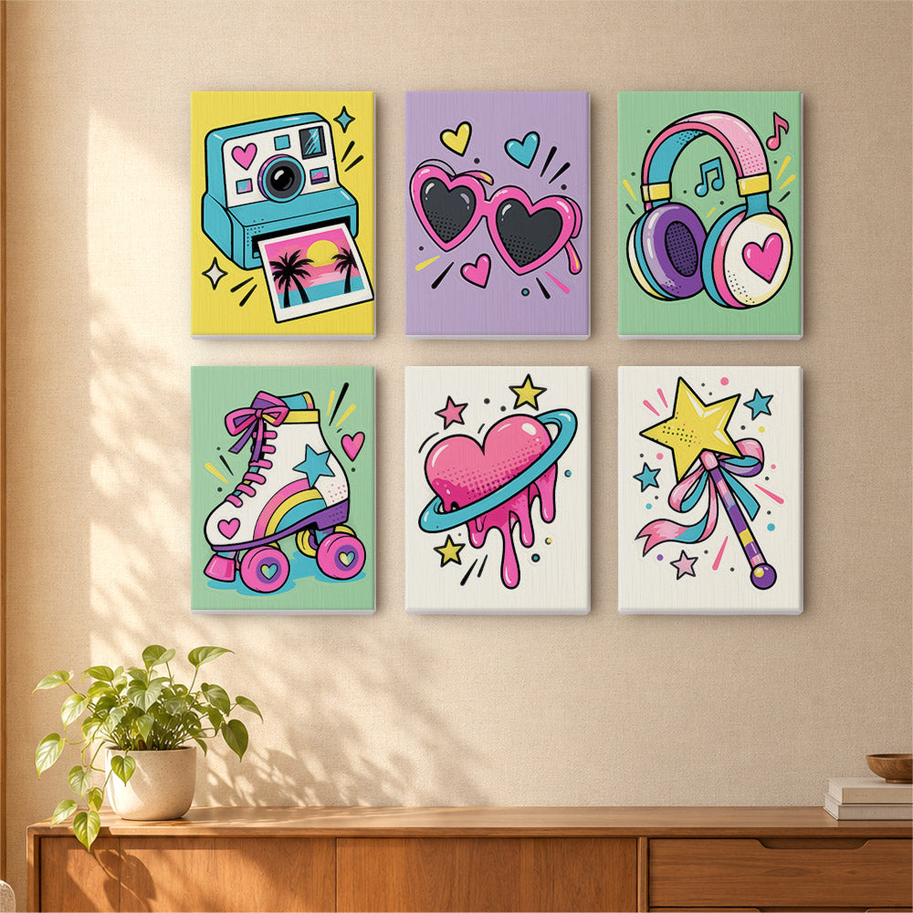 Heart Shades and Roller Skates mini paint by numbers – image 16