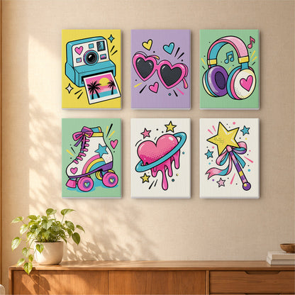Heart Shades and Roller Skates mini paint by numbers – image 16