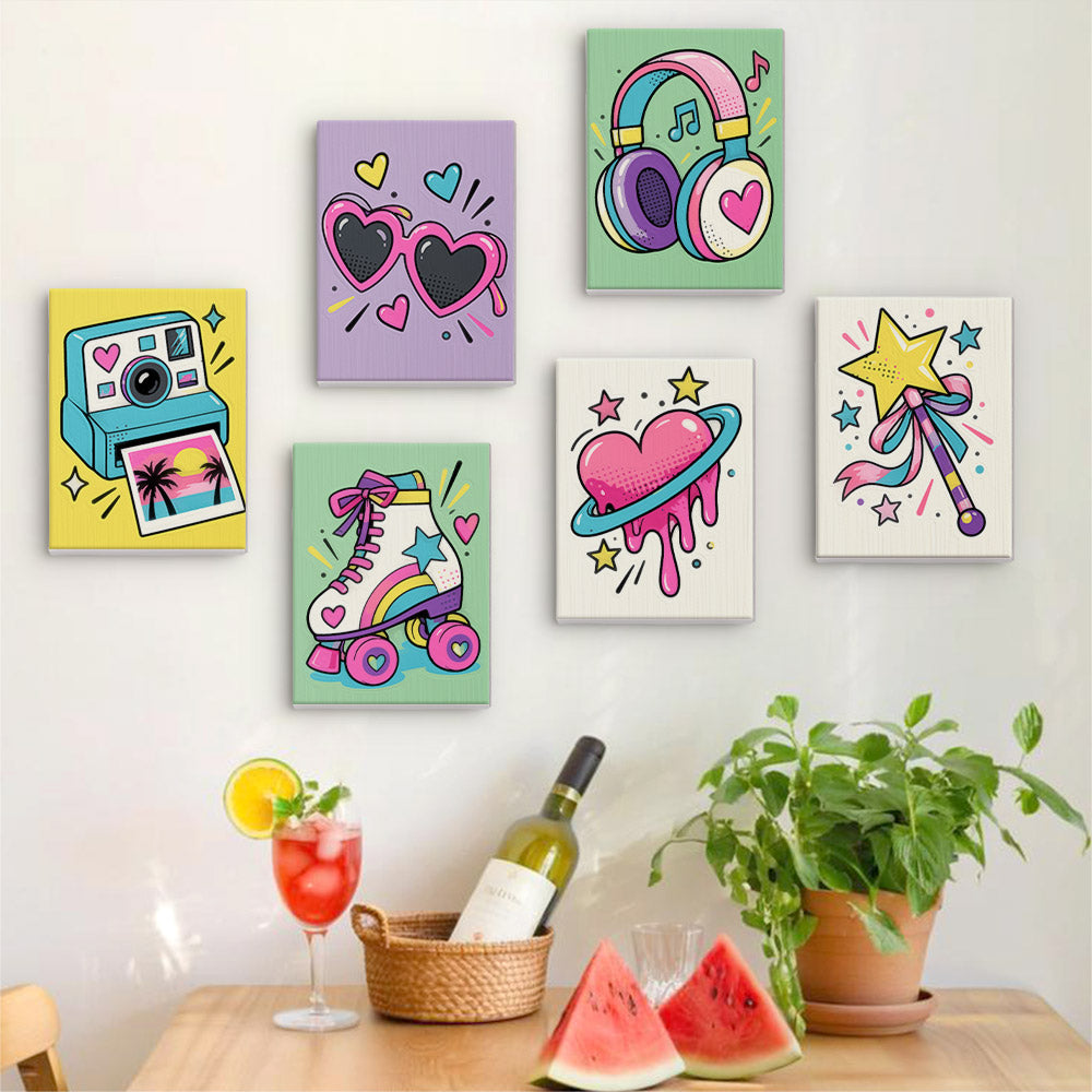 Heart Shades and Roller Skates mini paint by numbers – image 17