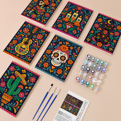 Mexican Folk Art Fiesta mini paint by numbers – image 1