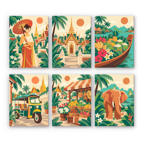 Tropical Thailand Travel mini paint by numbers – image 7