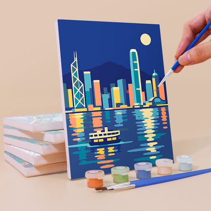 Hong Kong Harbor Scenes mini paint by numbers – image 3