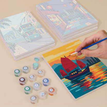 Hong Kong Harbor Scenes mini paint by numbers – image 4