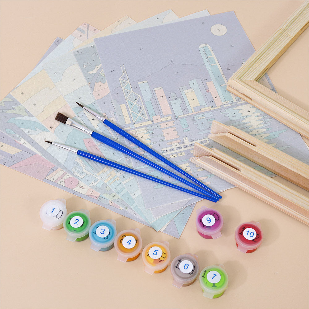 Hong Kong Harbor Scenes mini paint by numbers – image 11