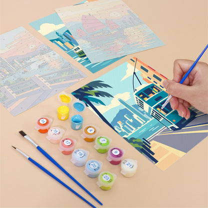 Hong Kong Harbor Scenes mini paint by numbers – image 12