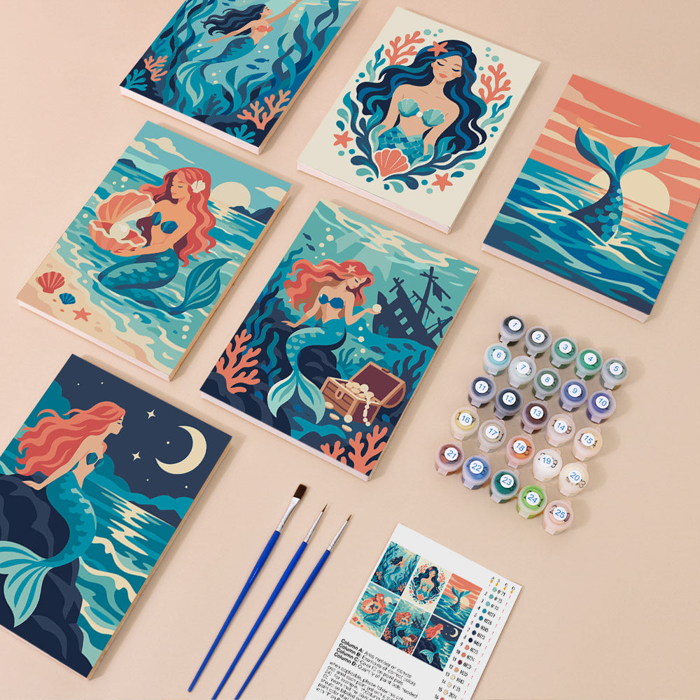 Enchanted Mermaid Adventures mini paint by numbers – image 1