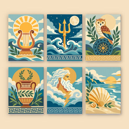 Lyre, Trident and Wise Owl mini paint by numbers – image 8