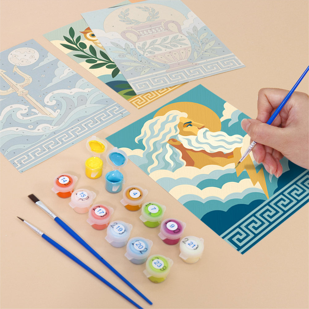 Lyre, Trident and Wise Owl mini paint by numbers – image 12