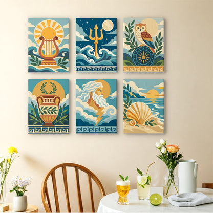 Lyre, Trident and Wise Owl mini paint by numbers – image 14