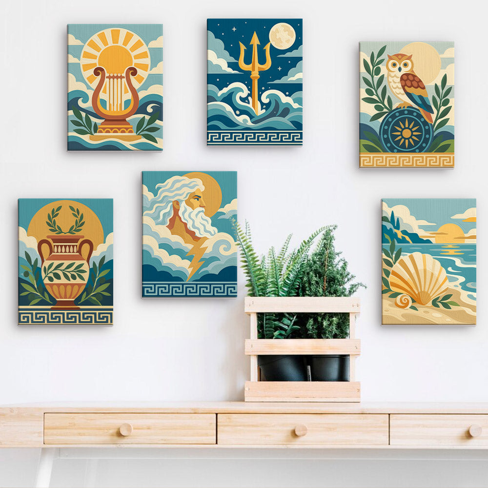 Lyre, Trident and Wise Owl mini paint by numbers – image 15