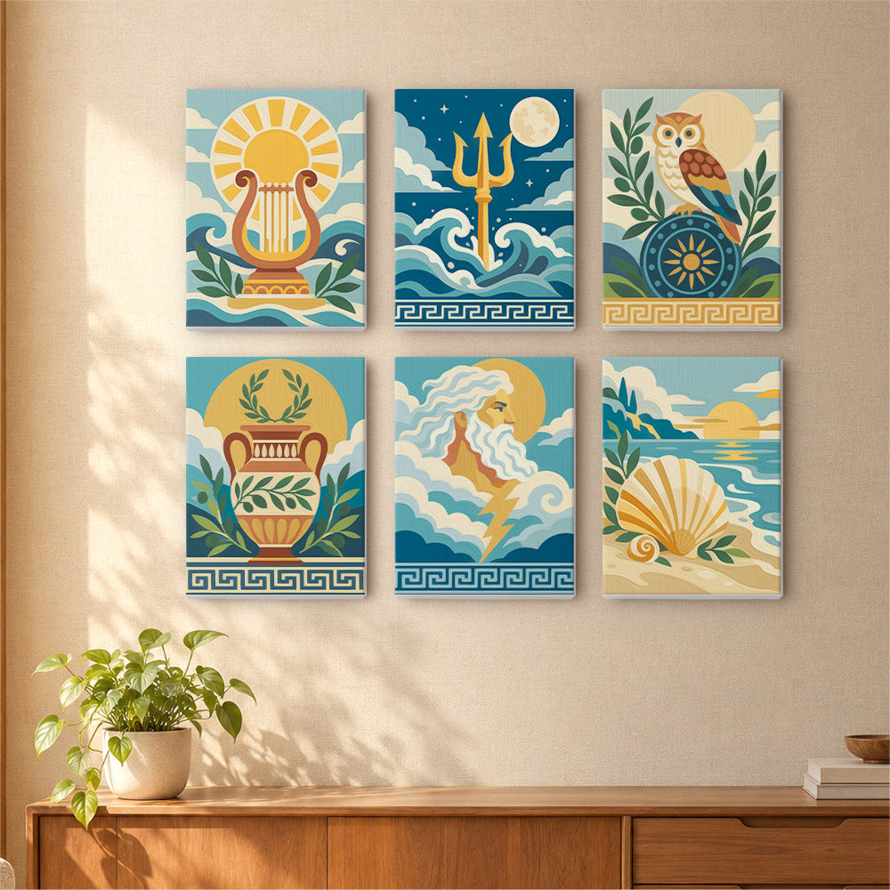 Lyre, Trident and Wise Owl mini paint by numbers – image 16