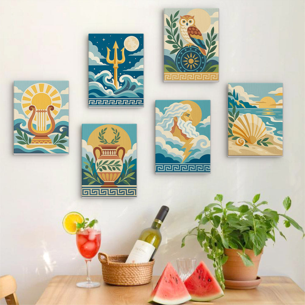 Lyre, Trident and Wise Owl mini paint by numbers – image 17