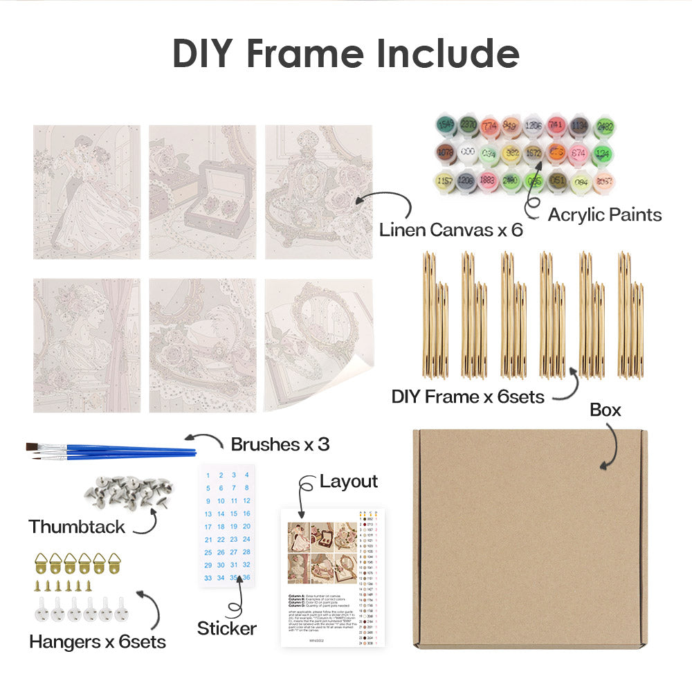 Romantic Vintage Vanity mini paint by numbers – image 18