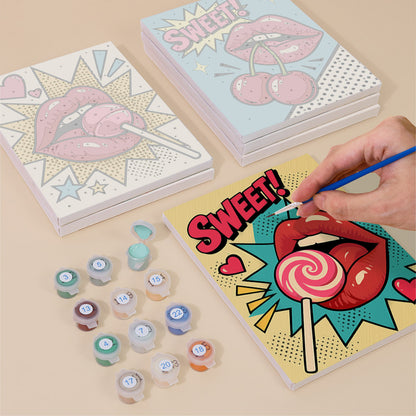 Pop Art Lips and Sweets mini paint by numbers – image 4