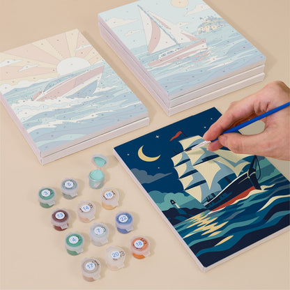 Retro Boats and Ships mini paint by numbers – image 4