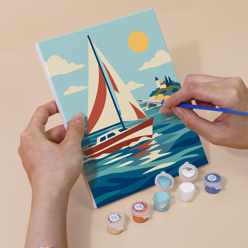 Retro Boats and Ships mini paint by numbers – image 5