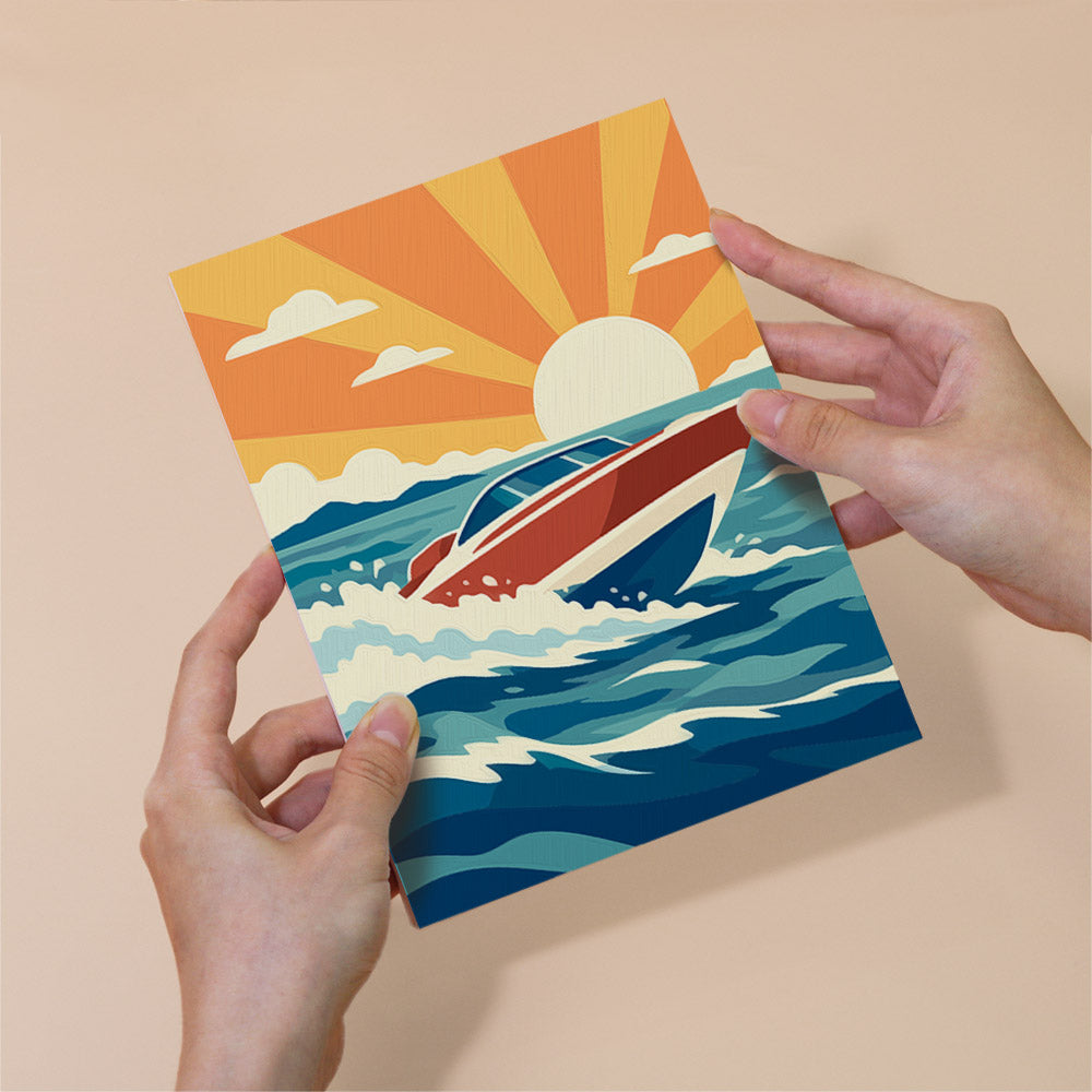 Retro Boats and Ships mini paint by numbers – image 6