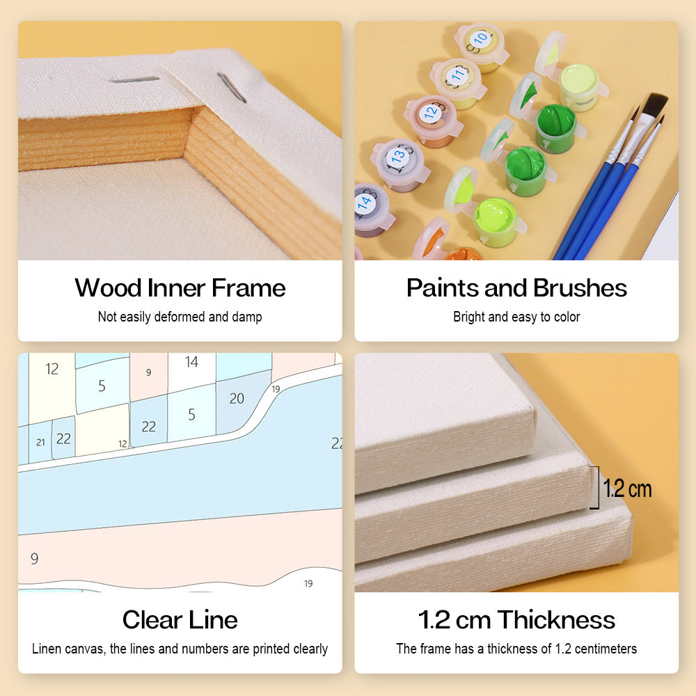 Retro Boats and Ships mini paint by numbers – image 9