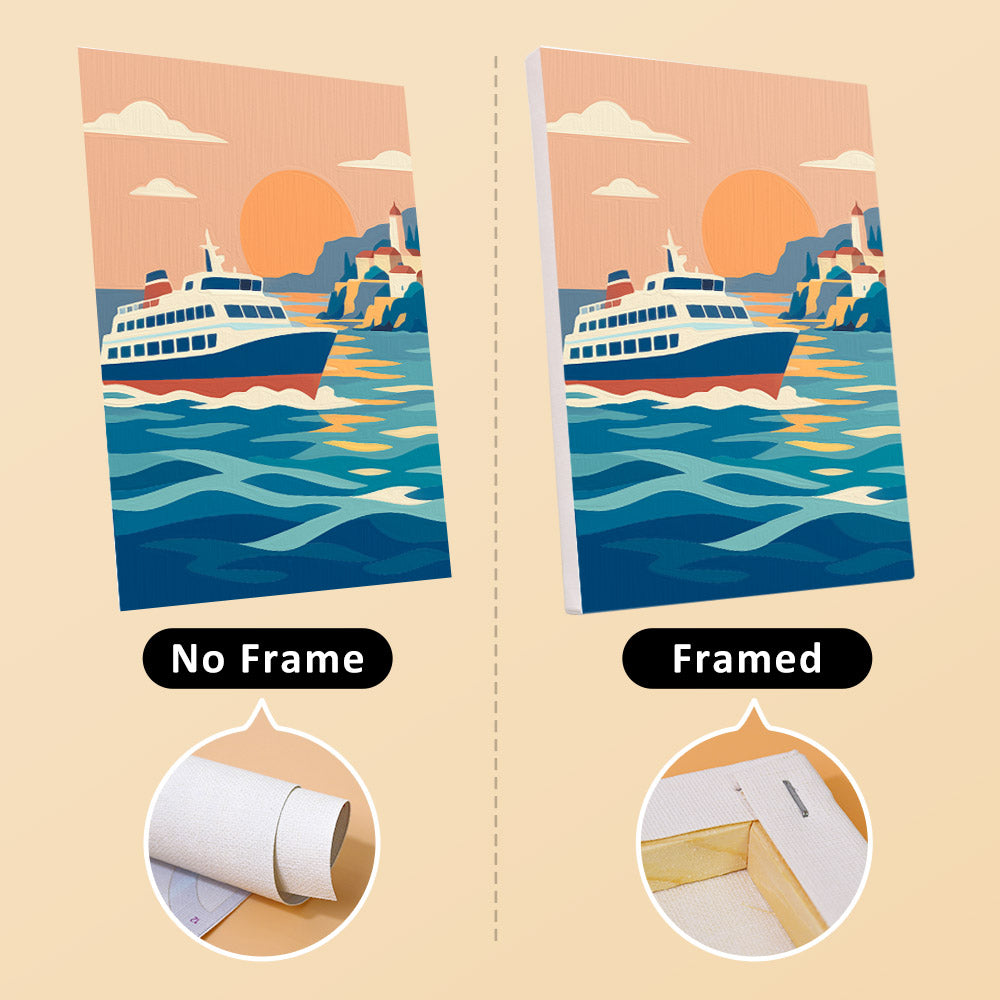Retro Boats and Ships mini paint by numbers – image 13