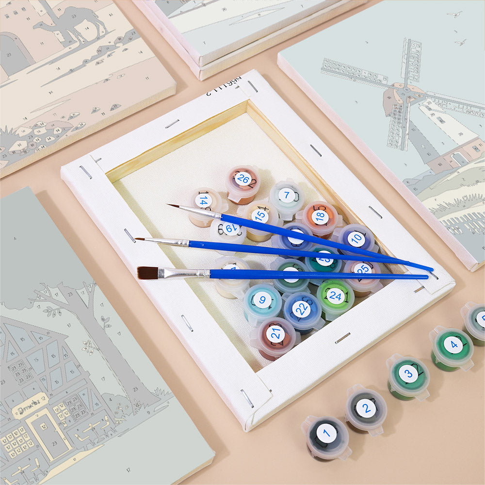 Graphic World Landmarks mini paint by numbers – image 2