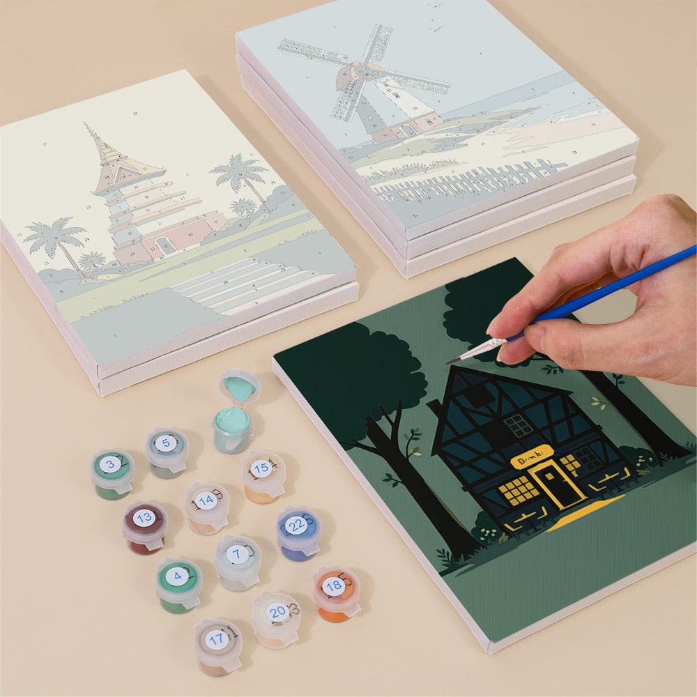 Graphic World Landmarks mini paint by numbers – image 4