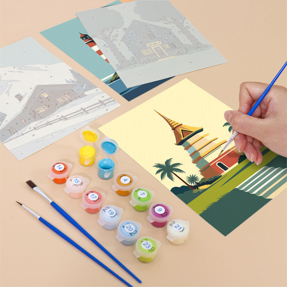 Graphic World Landmarks mini paint by numbers – image 12