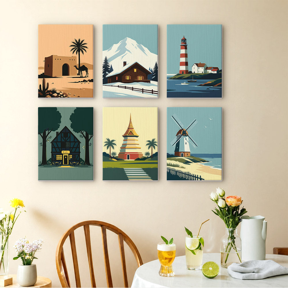 Graphic World Landmarks mini paint by numbers – image 14