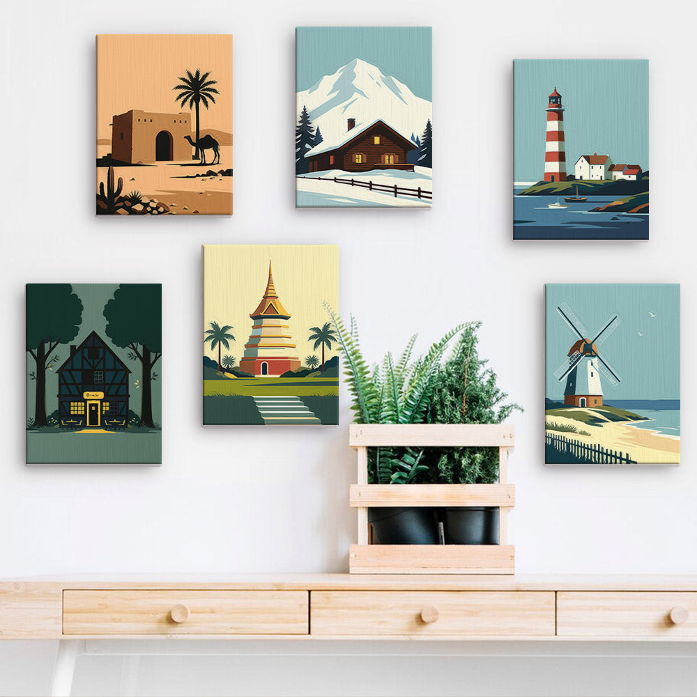 Graphic World Landmarks mini paint by numbers – image 15