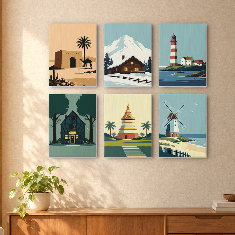 Graphic World Landmarks mini paint by numbers – image 16