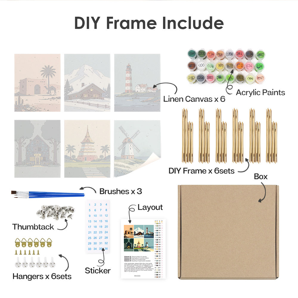 Graphic World Landmarks mini paint by numbers – image 18