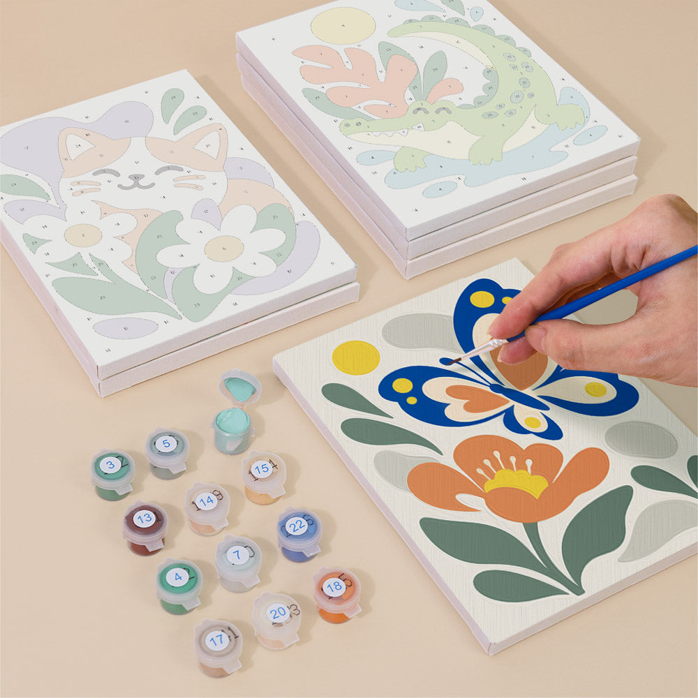 Swan, Fox and Cheeky Crocodile mini paint by numbers – image 4