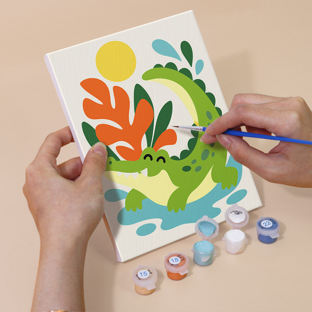 Swan, Fox and Cheeky Crocodile mini paint by numbers – image 5