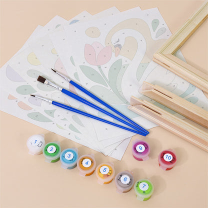 Swan, Fox and Cheeky Crocodile mini paint by numbers – image 11