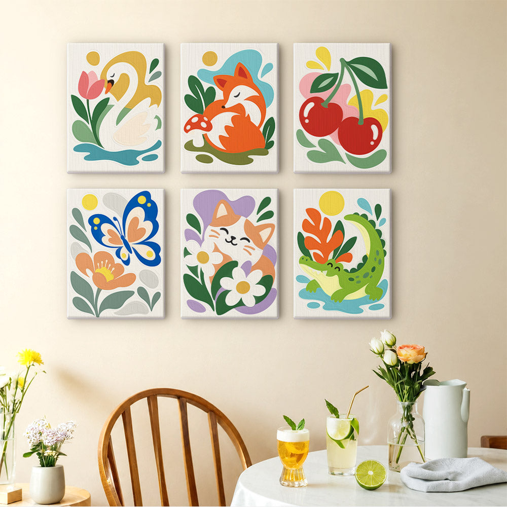 Swan, Fox and Cheeky Crocodile mini paint by numbers – image 14