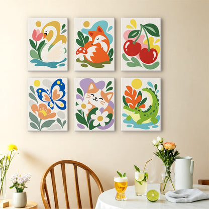 Swan, Fox and Cheeky Crocodile mini paint by numbers – image 14