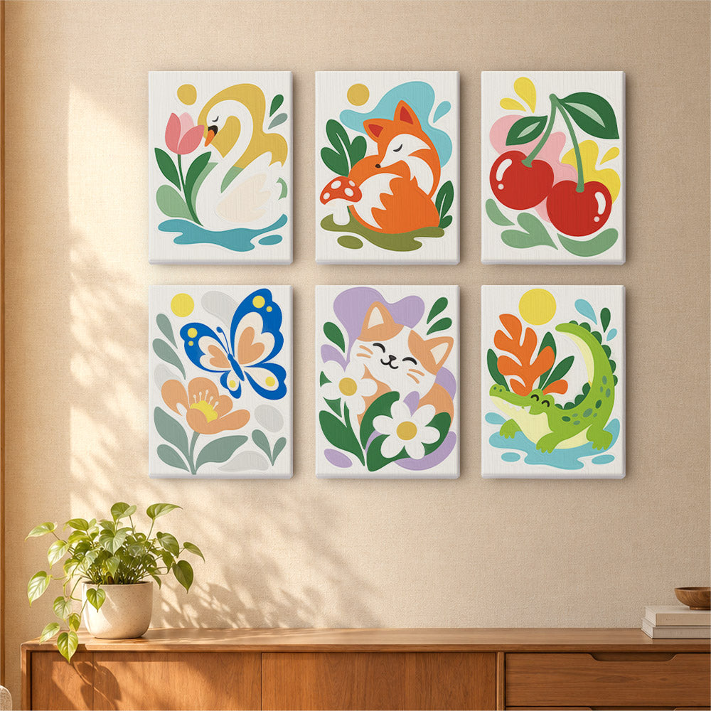 Swan, Fox and Cheeky Crocodile mini paint by numbers – image 16