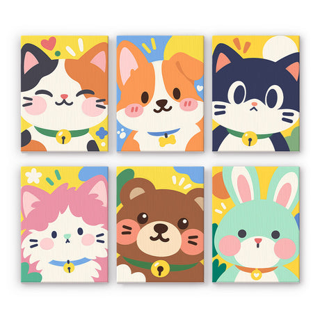 Bright Cute Pet Faces mini paint by numbers – image 7