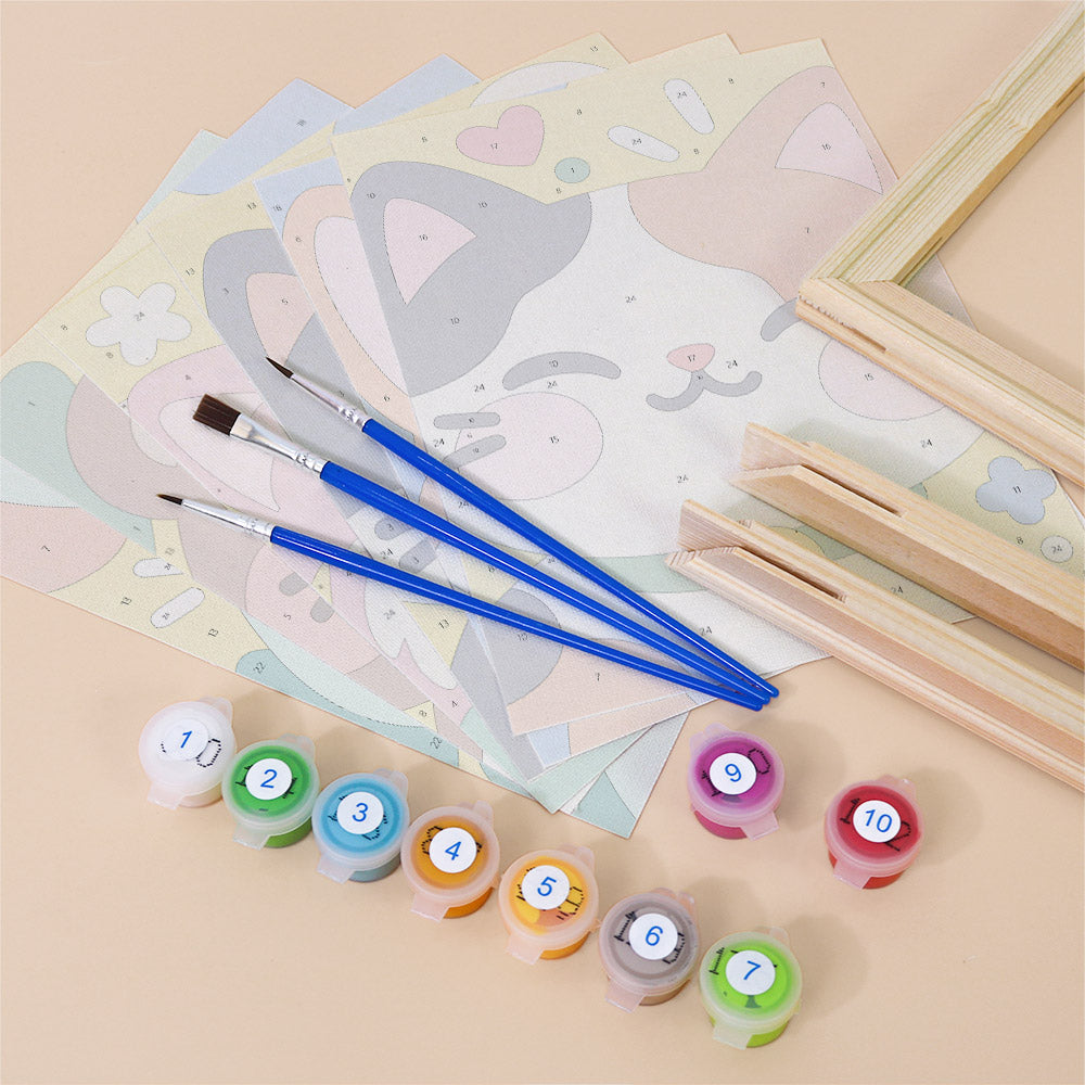 Bright Cute Pet Faces mini paint by numbers – image 11
