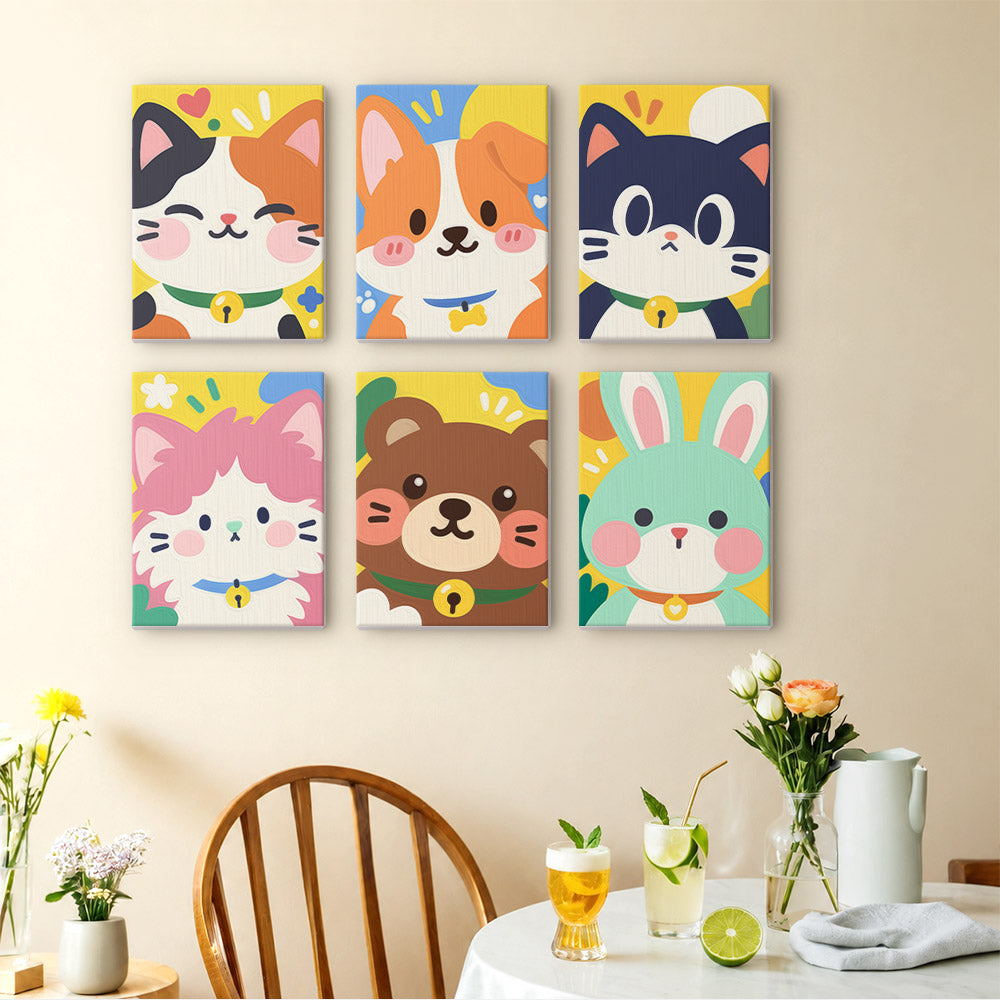 Bright Cute Pet Faces mini paint by numbers – image 14