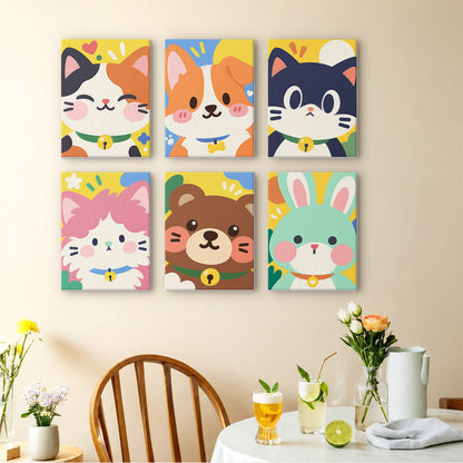 Bright Cute Pet Faces mini paint by numbers – image 14