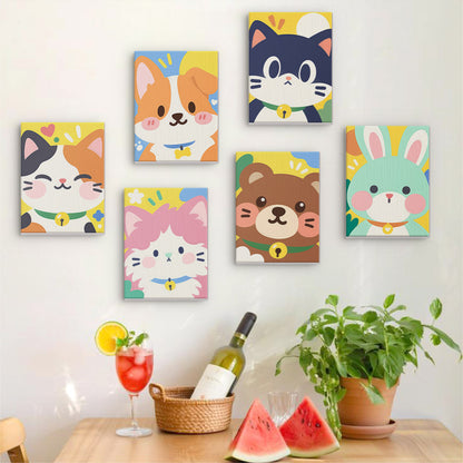 Bright Cute Pet Faces mini paint by numbers – image 17
